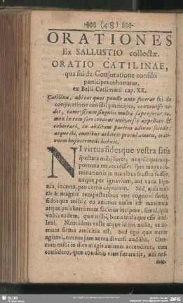 Orationes Ex Sallustio Collectae