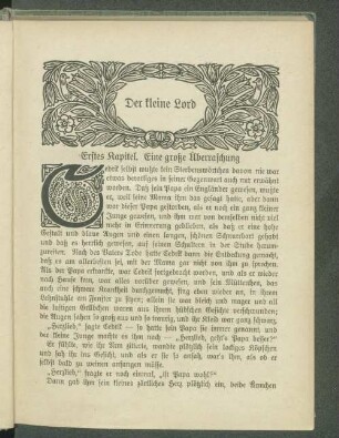 Erstes Kapitel. Eine große Überraschung