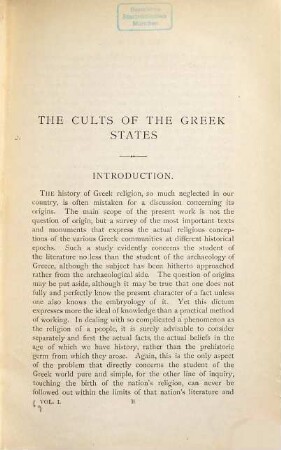 The Cults of the Greek States : In five volumes. With Illustrations, 1