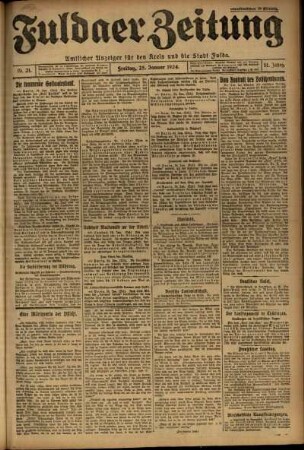 Ausgabe vom Freitag, den 25. Januar 1924.