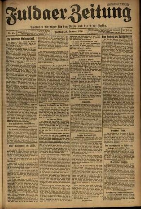 Ausgabe vom Freitag, den 25. Januar 1924.