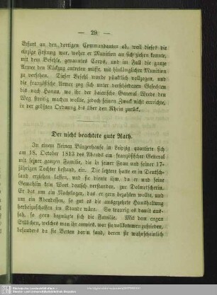 Der nicht beachtete gute Rath