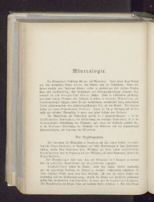 Mineralogie.