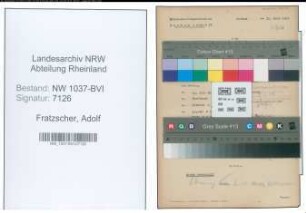 Entnazifizierung Adolf Fratzscher , geb. 30.12.1903 (Regierungsrat)