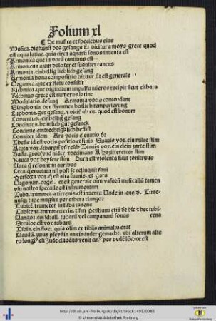 De musica et speciebus eius