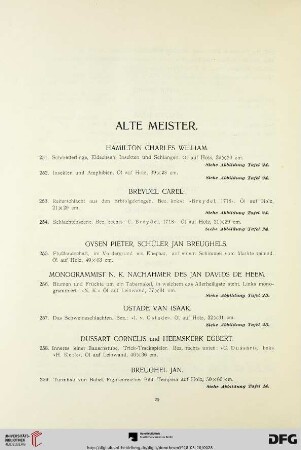 Alte Meister (Nr. 251-293)
