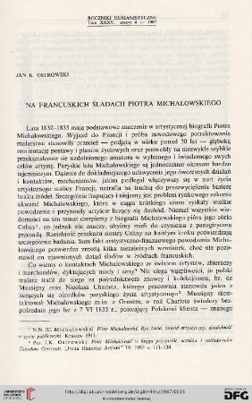 35: Na francuskich śladach Piotra Michałowskiego