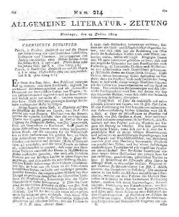 Zeitschrift von und für Ungern, zur Beförderung der vaterländischen Geschichte, Erdkunde und Literatur. Bd. 3, H. 3; Bd. 5, H. 2. Hrsg. v. L. von Schedius. Pest: Patzko 1803-04 Bd. 5 ersch.: Pest: Hartleben