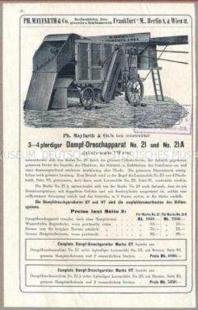 Dampfdreschapparat Nr. 21 und Nr. 21A