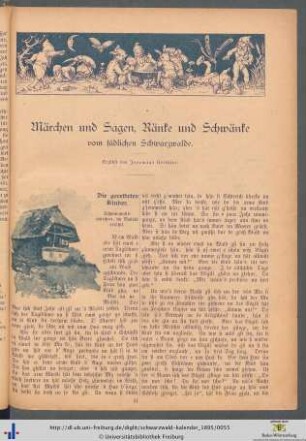 Märchen und Sagen, Ränke und Schwänke vom südlichen Schwarzwalde.