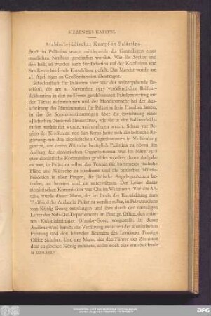 Siebentes Kapitel Arabisch-jüdischer Kampf in Palästina
