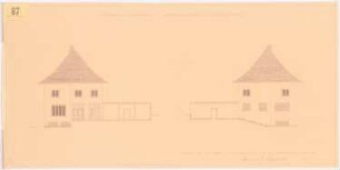 Herrenhaus Hohenborn bei Kassel Umbau: Seitenansichten 1:100