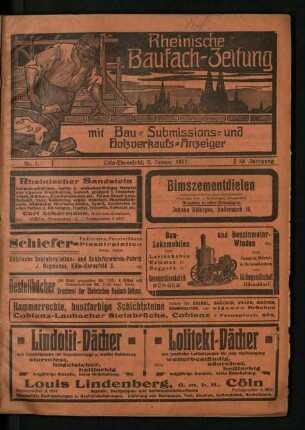 Rheinische Baufach-Zeitung / 33. Jahrgang 1917