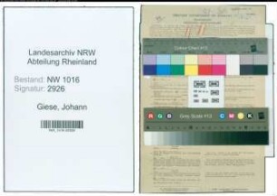 Entnazifizierung Johann Giese , geb. 17.01.1887 (Telegrafensekretaer)