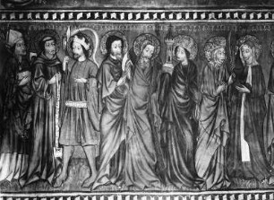 Krönung Mariae : Krönung Mariae. Fresko (nach 1400). Detail. Murau, Friedhofskirche Sankt Anna