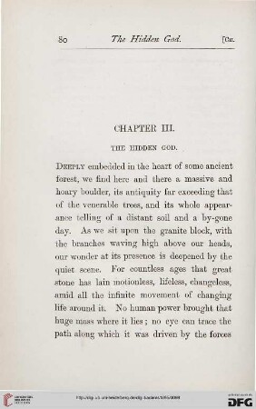 Chapter III: The hidden god