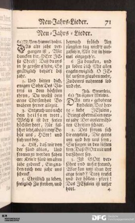 Neu-Jahrs-Lieder.