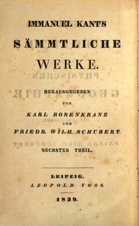 Sämmtliche Werke, 6. Schriften zur physischen Geographie