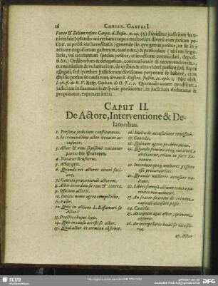 Caput II. De Actore, Interventione & Delatoribus