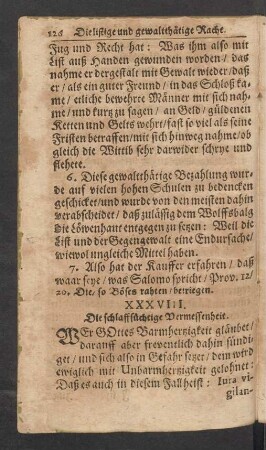 XXXVIII. Die schlaffsüchtige Vermessenheit.