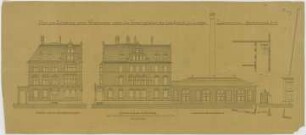 Thiersch, August ; München; Wohnhaus Linde - Ansichten, Details