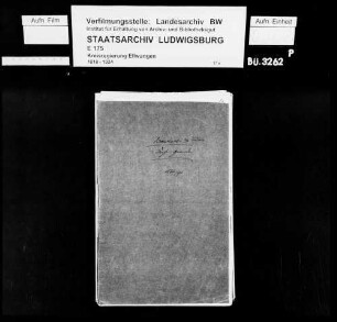 Schuldenwesen der Pfarrgemeinden Pfahlheim und Beersbach, Gde. Pfahlheim