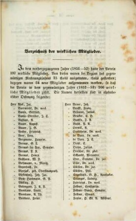 Jahresbericht des Physikalischen Vereins Frankfurt am Main. 1852/53