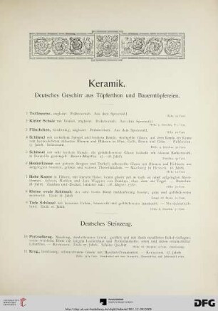 Keramik (Nr. 1-385)