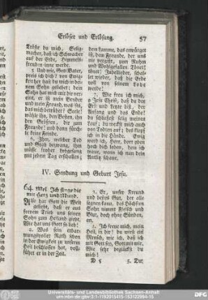 IV. Sendung und Geburt Jesu.