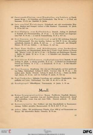 Metall (Nr. 136-154)