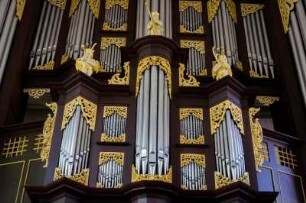 Deutschland. Niedersachsen. Stade. Kirche Ss Cosmae et Damiani zu Stade. Orgel von Berendt Huss und Arp Schnitger