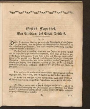 Erstes Capittel
