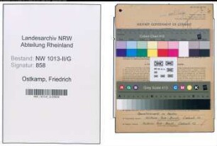Entnazifizierung Friedrich Ostkamp , geb. 01.12.1895 (Kapellmeister)