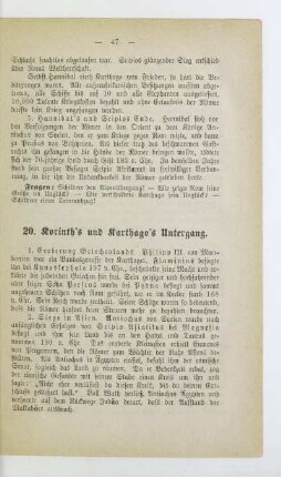 20. Korinth's und Karthago's Untergang