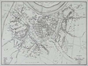 Grundriss der Haupt- und Residenz-Stadt Dresden nebst den Vorstädten (ca. 1:4 000), Stadtplan