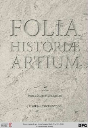N.S. 22: Folia Historiae Artium