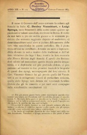 Nuova rivista degli scacchi : periodico mensile. 13. 1887 = Ser. 4