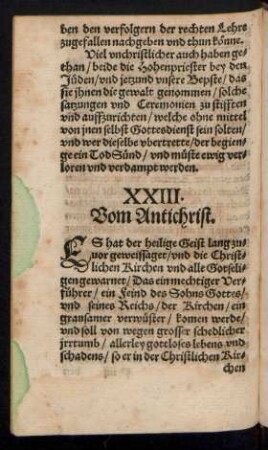XXIII. Vom Antichrist.