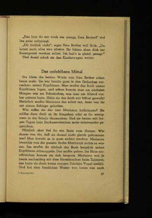Das unfehlbare Mittel