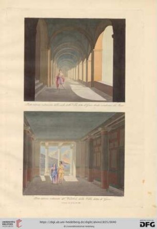 Parte interna restaurata della scala della Villa detta di Giove scendevasi al Mare/Parte interna restaurata del Vestibolo della Villa detta di Giove