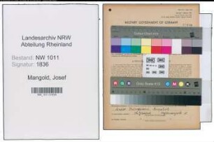 Entnazifizierung Josef Mangold , geb. 14.11.1901 ()