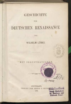 Bd. 5: Geschichte der deutschen Renaissance