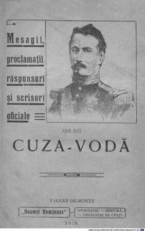 Mesagiĭ şi proclamaţiĭ ale luĭ Cuza-Vodă