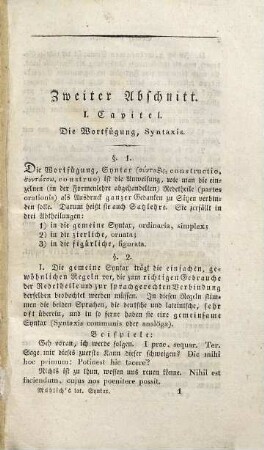 Theoretisch-praktisches Lehrbuch der lateinischen Sprache, 2. Syntax sammt Uebungen