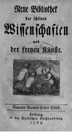 Neunten Bandes erstes Stück