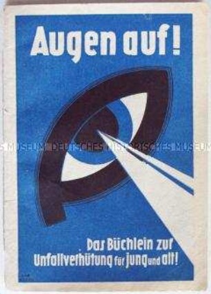 Tarnschrift mit einer Ausgabe der Zeitschrift "Die Kommunistische Internationale" u.a. zum Wahlgesetz in der UdSSR und zum Spanischen Bürgerkrieg im Umschlag eines Ratgebers zur Unfallverhütung