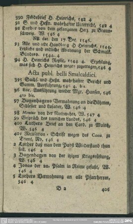 Acta publ. belli Smalcaldici