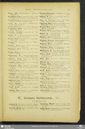 IX. Breslauer Bezirksverein.