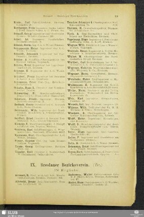 IX. Breslauer Bezirksverein.