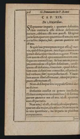Cap. XIX. De Majoribus.